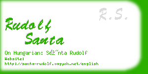 rudolf santa business card